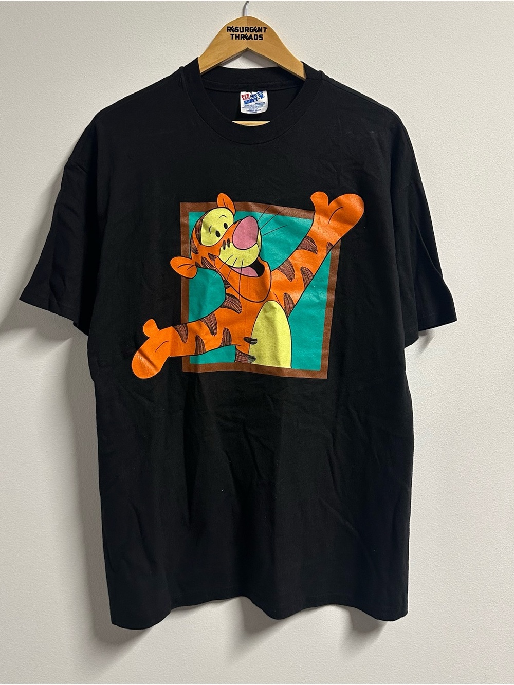 Vintage 90s Disney Tigger Black T-shirt Size XL